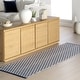 preview thumbnail 19 of 25, Home Conservatory Dainty Diamond Handwoven Cotton Area Rug 2'6" x 8' Runner - Grey - Runner
