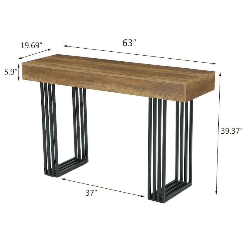 63 Inch Rectangular Bar Table