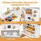 preview thumbnail 8 of 18, Gymax Wooden Kitchen Playset w/Realistic Lights & Sounds Stoves Sink