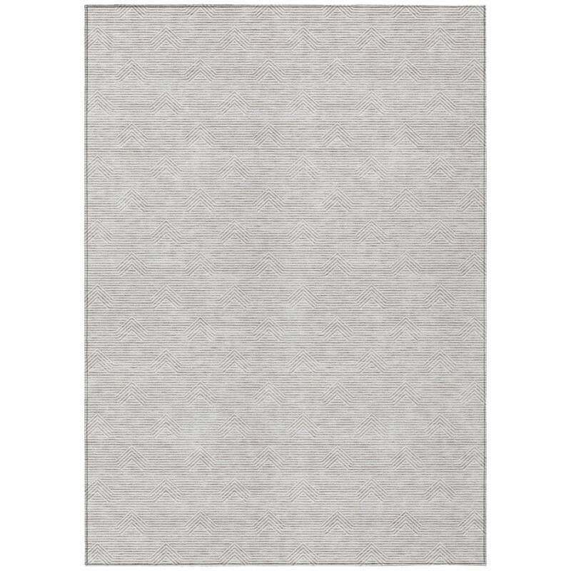 HomeRoots Geometric Transitional Rectangle Outdoor Rug