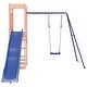 preview thumbnail 3 of 18, vidaXL Swing Set Outdoor Backyard Wooden Playground Equipment for Kids Age 3-8