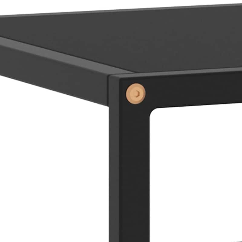 vidaXL TV Stand Black with Black Glass 39.4"x15.7"x15.7"