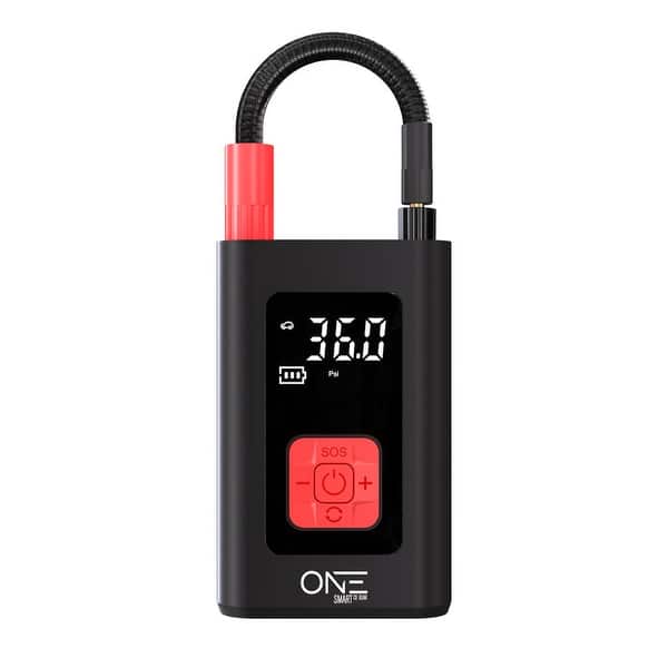 ONE Tire Inflator Portable Air Compressor, 150PSI Portable Air Pump for Cars, Bikes, Motor Bikes and Balls, 5200mAh/7.4V battery