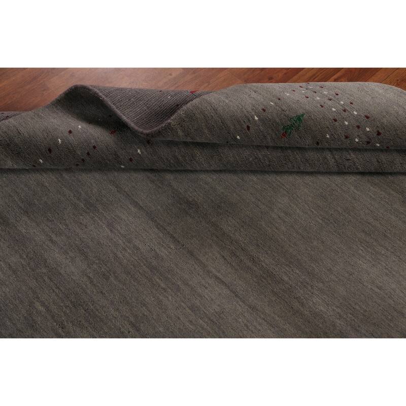 Tribal Gabbeh Oriental Area Rug Handmade Wool Carpet - 5'7" x 7'11"