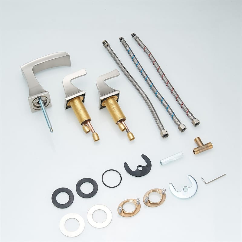Waterfall Widespread Bathroom Faucet Wtih Drain Assemble 2 Handle Bathroom Sink Faucets 3 Holes Modern Lavatory Vanity Basin Tap