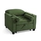 preview thumbnail 33 of 140, 3-in-1 Corduroy Sleeper Sofa Pull-Out Bed Convertible Adjustable Loveseat with USB Port
