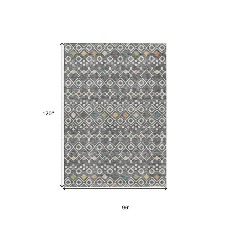 HomeRoots Geometric Modern Rectangle Outdoor Rug