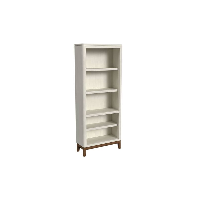 Contemporary Laminate Wood Open Bookcase, Office Shelving, Storage Cabinet, Fully Assembled, White