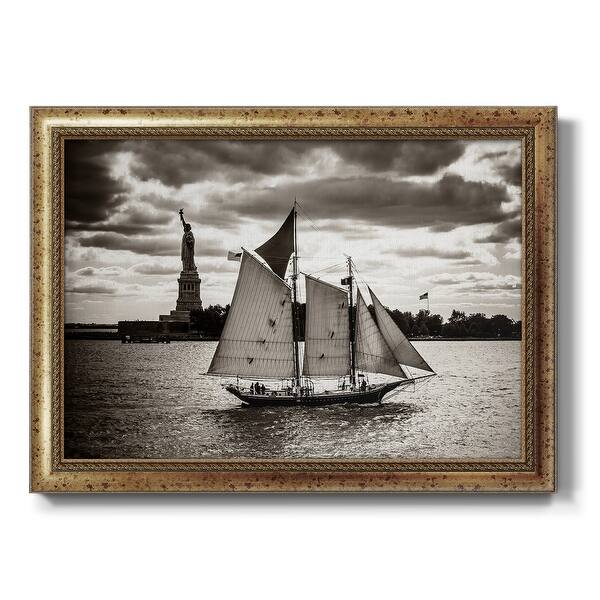 slide 2 of 9, The Clipper & the Liberty Premium Framed Canvas- Ready to Hang 16X20 - Gold