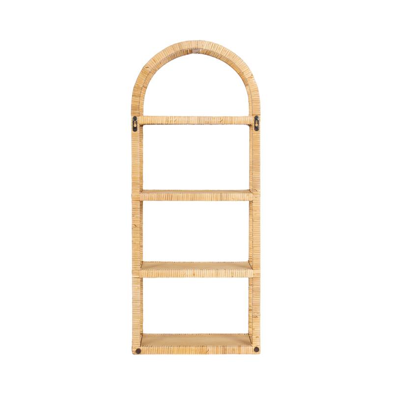 Kate and Laurel Rahmati Rattan Wall Shelf