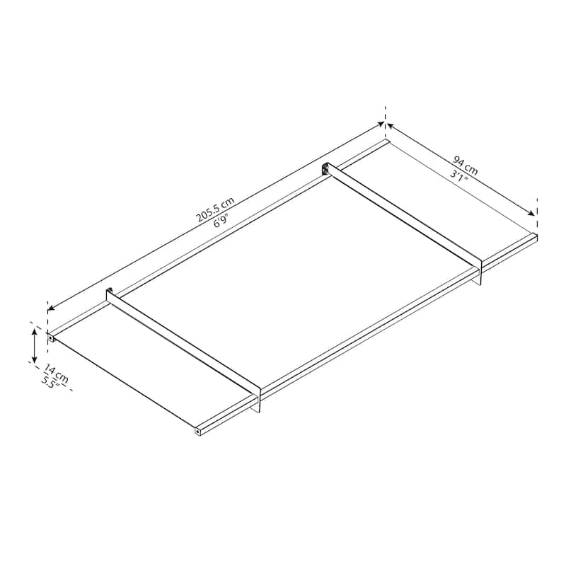 Nancy 3 ft. Gray/Clear Door and Window Fixed Awning with Siding Connector Kit