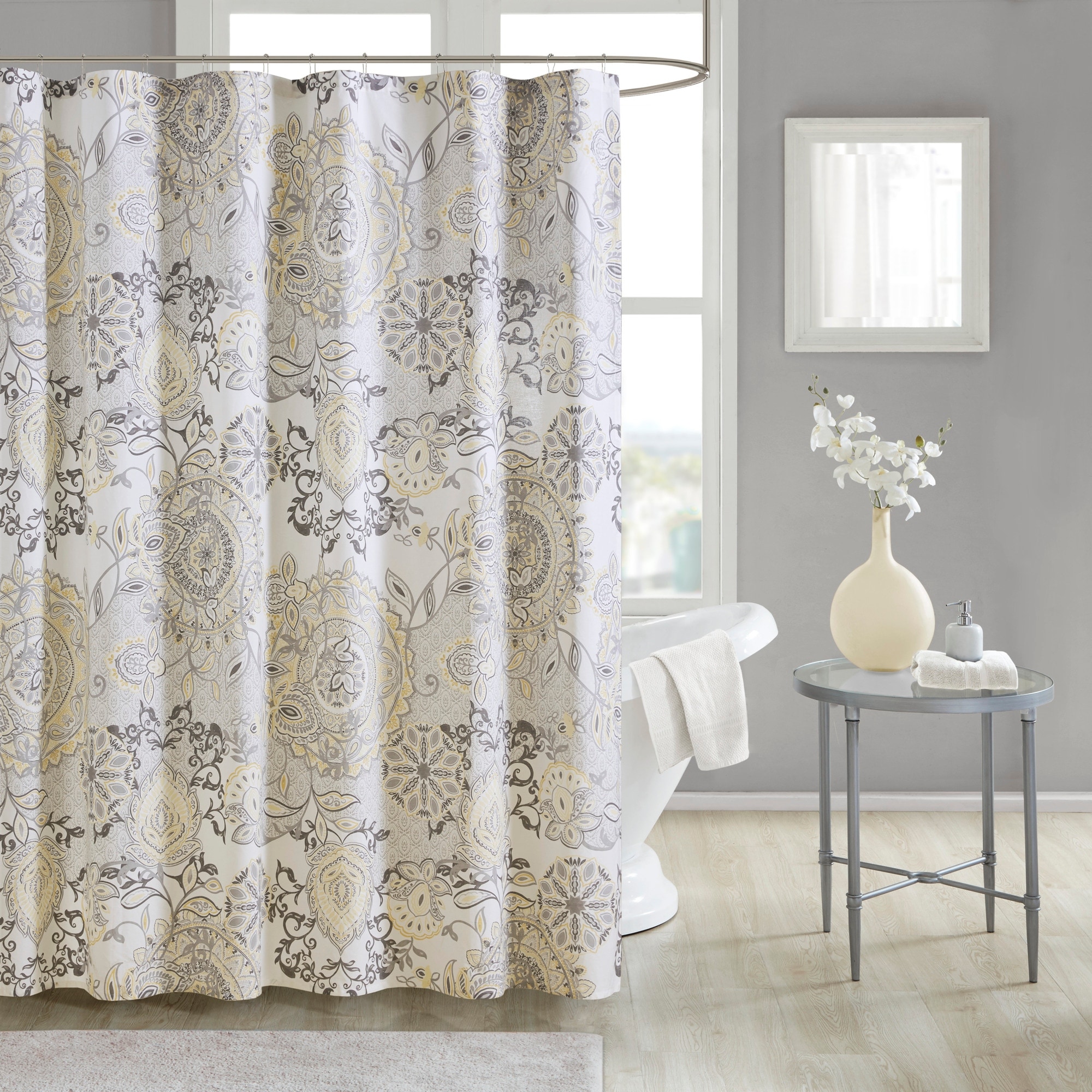 Madison Park Isla Printed Cotton Shower Curtain