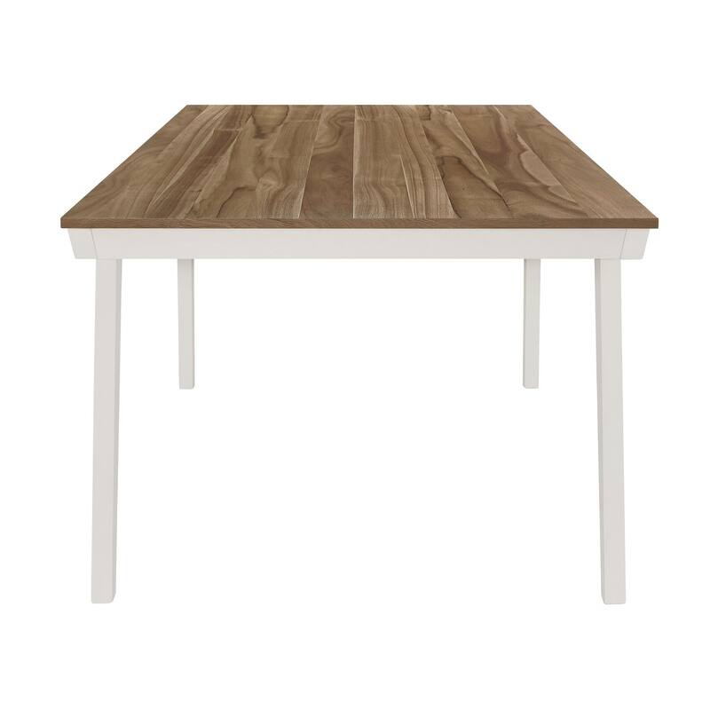Prospect Natural Acacia and Off White 7-piece Dining Table Set