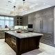 preview thumbnail 43 of 71, 3-Light 20"W Drum Fabric Semi Flush Mount Pendant Chandelier