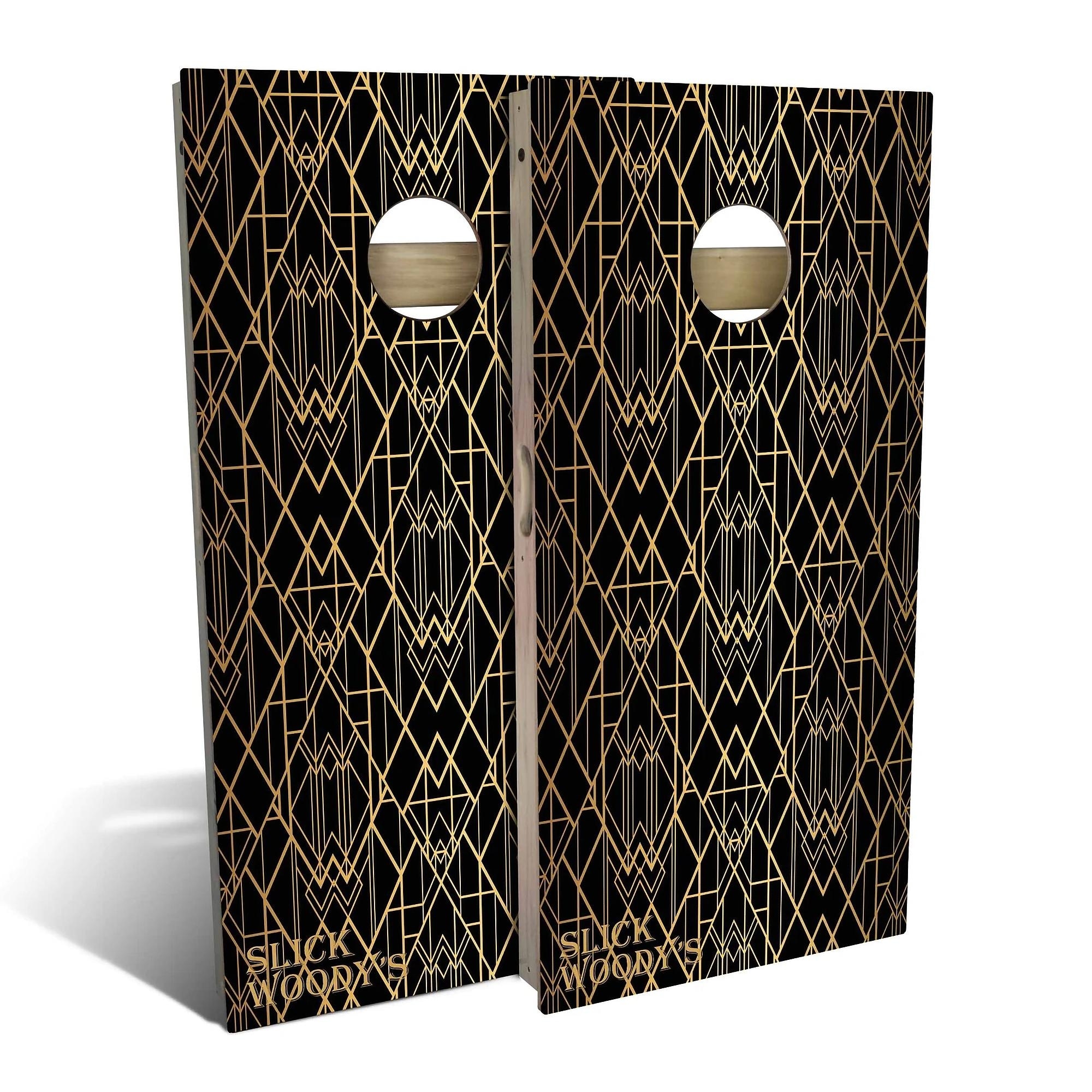 Art Deco Outdoor Cornhole Board Set