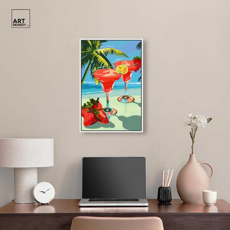 Strawberry Daiquri Breeze Canvas by Art Remedy