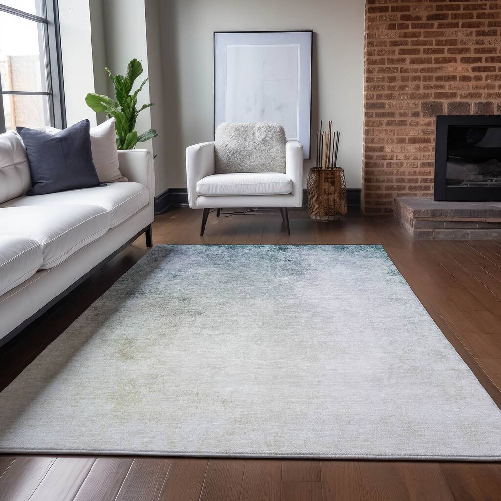 Machine Washable Indoor/ Outdoor Chantille Modern Ombre Rug