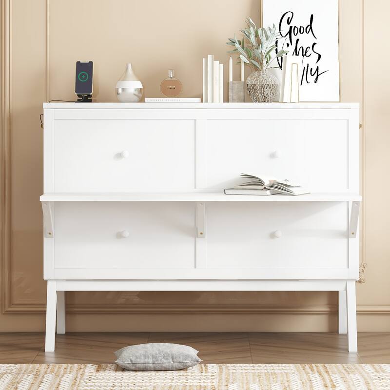 Solid Pine Murphy Cabinet Bed