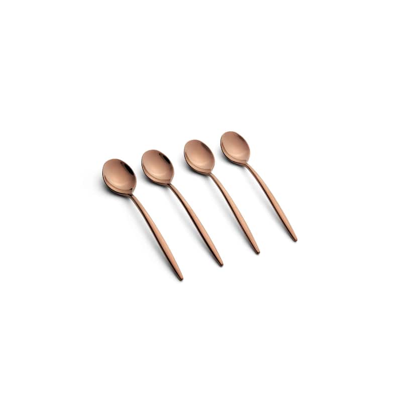 Cambridge Gaze Copper Mirror Demitasse Spoons, Set of 4