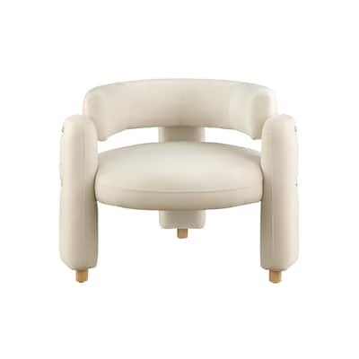 Modern Accent Chair With Solid Wood Frame, For Living Room, Bedroom, Lounge Area, Office