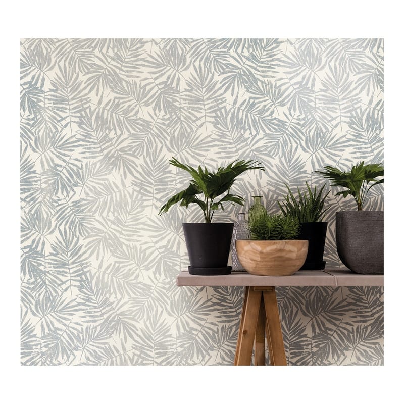 Marburg La Veneziana Pewter Leaf Wallpaper - 20.5 x 396 x 0.025