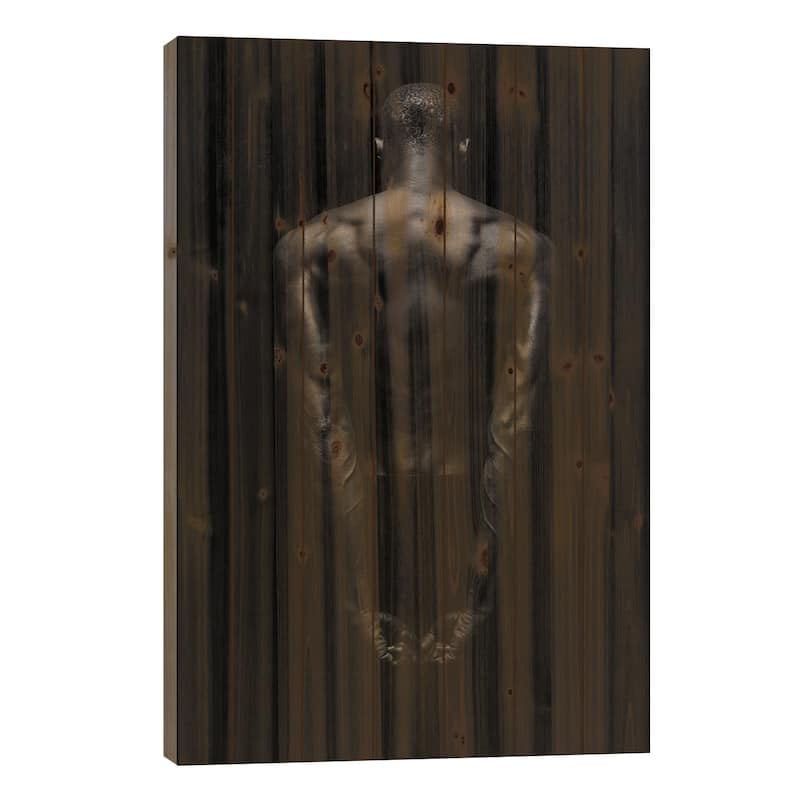 Black Back Print On Wood by Patrick Odorizzi - Multi-Color - 40x26x1.5
