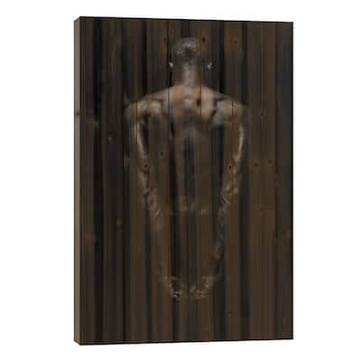 Black Back Print On Wood by Patrick Odorizzi - Multi-Color