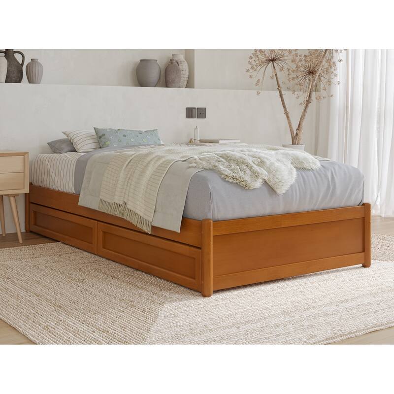 Barcelona Panel Platform Bed with Storage Drawers
