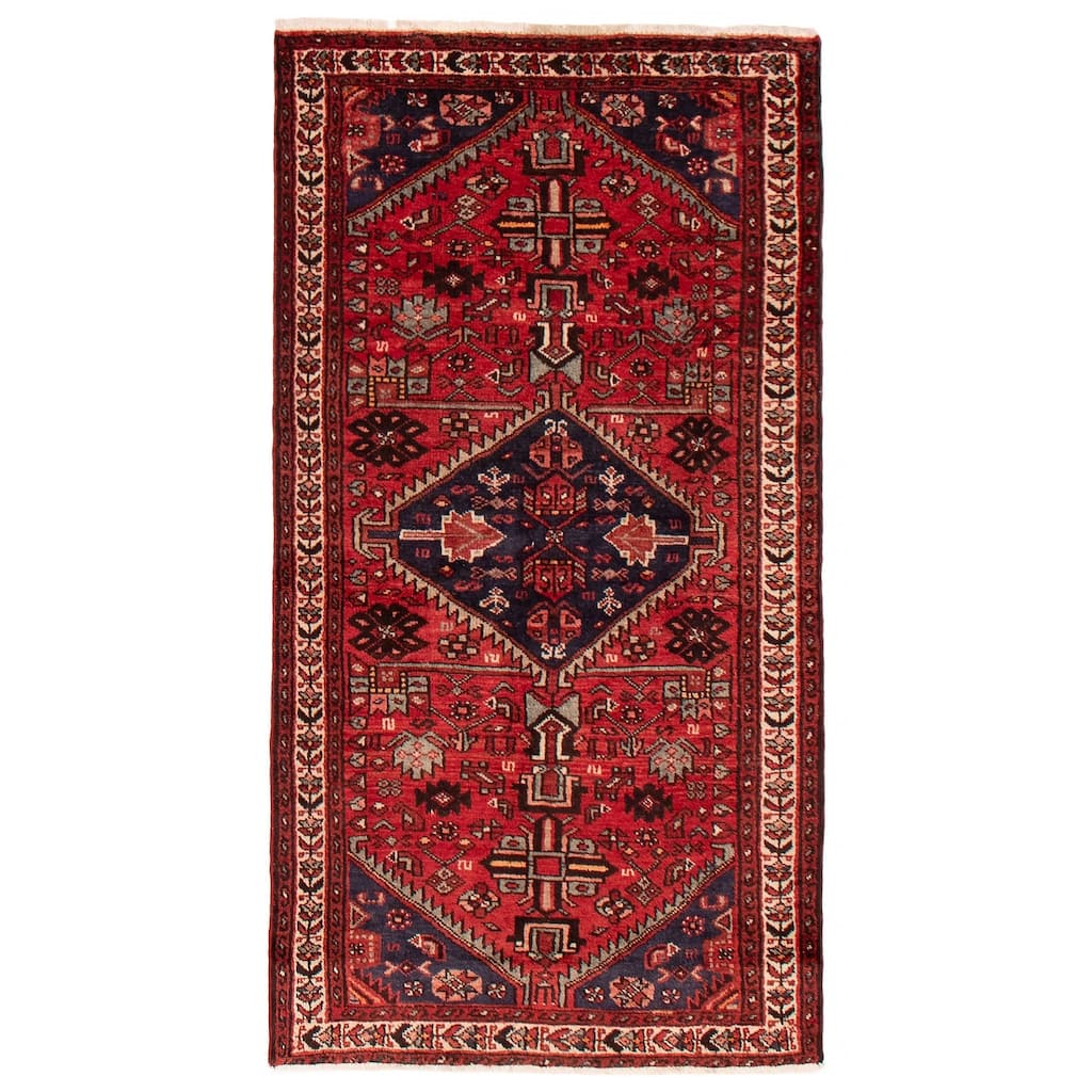 ECARPETGALLERY Hand-knotted Andelz Red Wool Rug - 3'3 x 6'2