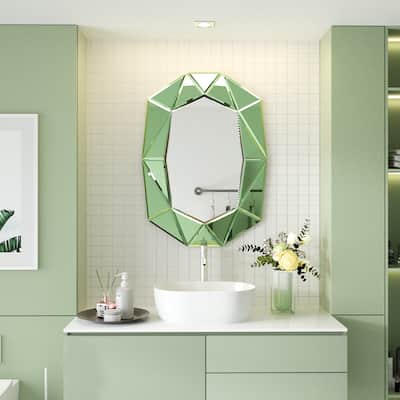 Diamond Beveled Edge Bathroom Wall Vanity Mirror