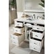 preview thumbnail 11 of 37, James Martin Vanities Bristol 48" Single Vanity, Bright White Eternal Jasmine Pearl Quartz