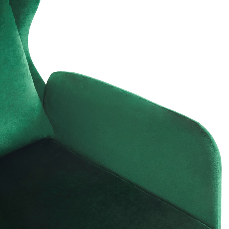 Stylish Wing Back Velvet Accent Chair by Christopher Knight Home