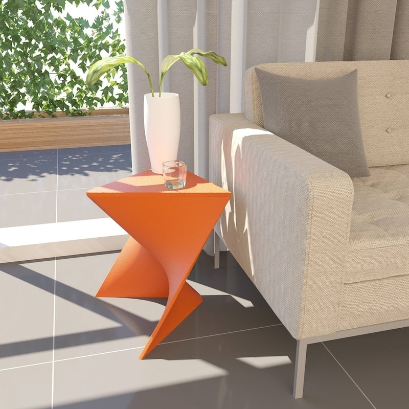 LeisureMod Randolph Modern Side Table - Grey - 15.5 x 17 x 17