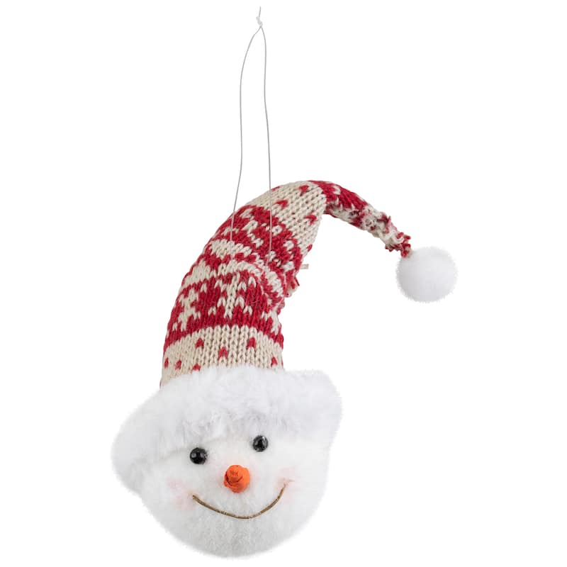 Snowman with Winter Hat Christmas Ornament - 7"