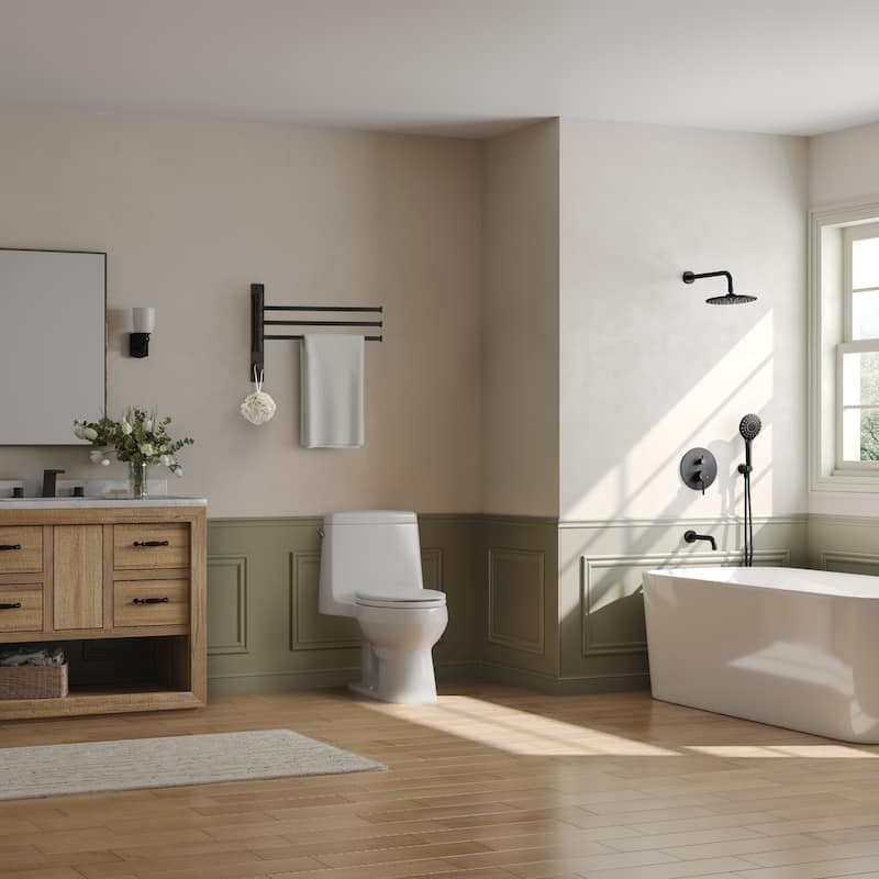 4-Arm Rust-Proof Swivel Towel Rack, 304 Stainless Steel with Hooks