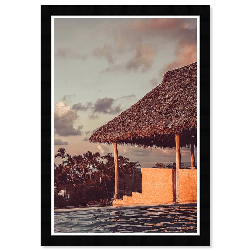 Wynwood Studio Prints Nature and Landscape Some rest by the pool Brown and Nautical & Coastal Wall Art Canvas Print