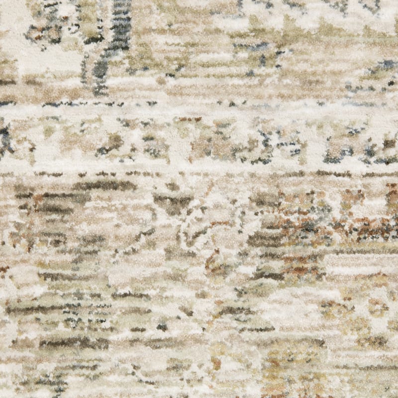 Amira Distressed Traditional Beige/ Blue Area Rug