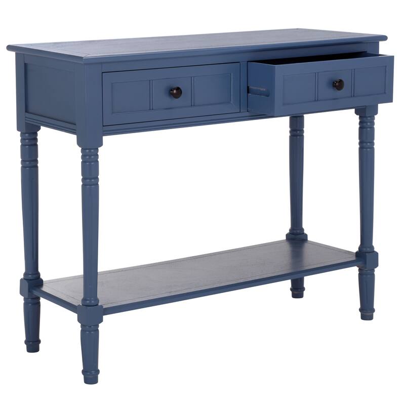 SAFAVIEH Camilla Grey 2-Drawer Console Table - 35.8" x 13.8" x 29.5" - 36"W x 14"D x 30"H
