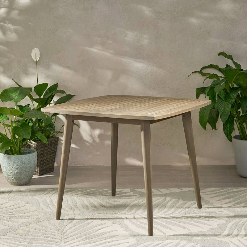 Wallace Indoor Square Acacia Wood Dining Table by Christopher Knight Home