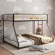 preview thumbnail 2 of 10, Twin over Full Bunk Bed With Exchangeable Ladder