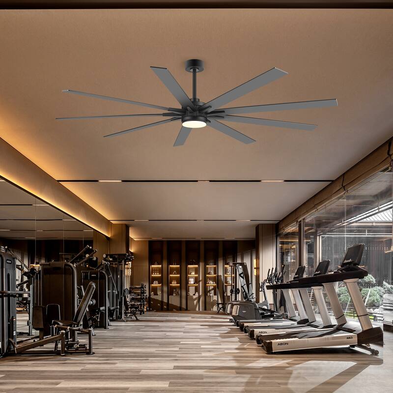 36/42/52/56/72/84-Inch Reversible 3/5/9-Blade Integrated LED Ceiling Fan with Light Remote