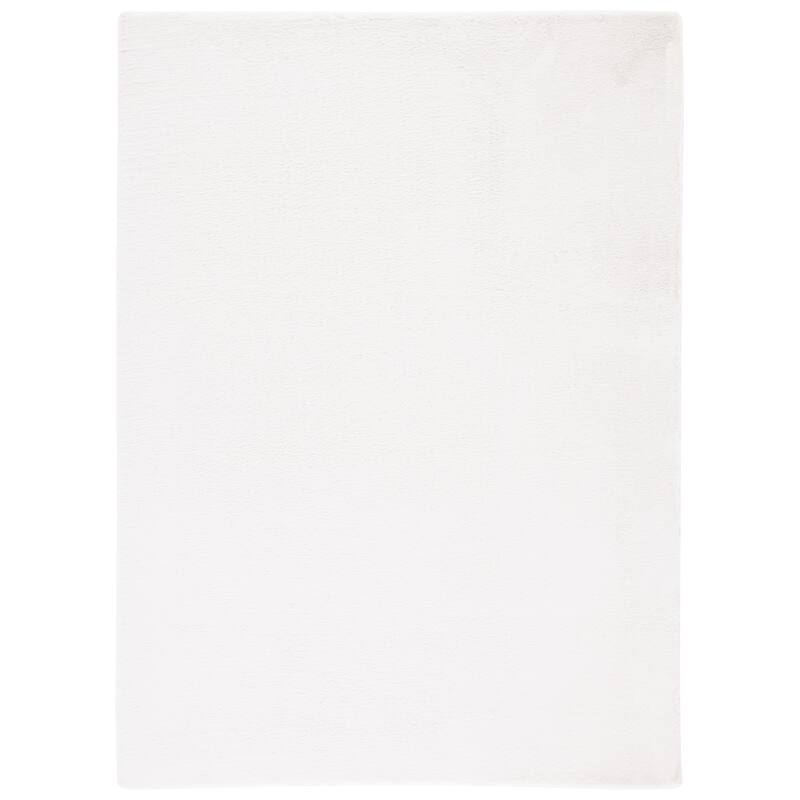 SAFAVIEH Faux Rabbit Fur Catja Machine Washable Slip Resistant - 8' x 10' - Off White - Rectangle