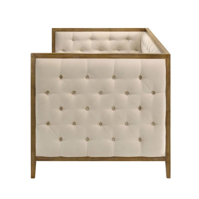 Furniture of America Kelda Modern Natural Oak Wood Twin Daybed