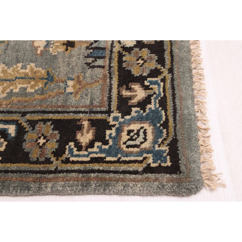 ECARPETGALLERY Hand-knotted Finest Agra Jaipur Teal Wool Rug - 2'6 x 7'9