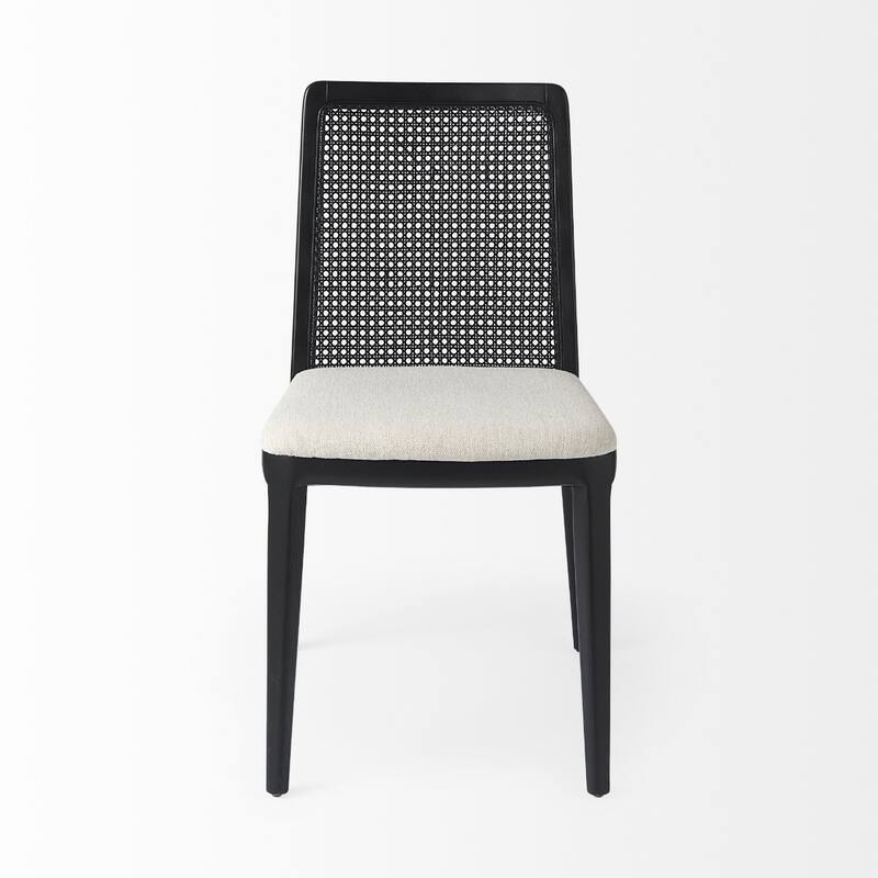 Set of 2 Modern Upholstered Side Chairs with Cross Back and Solid Wood Legs for Living Room or Dining Room - 34”H x 23”W x 19”D