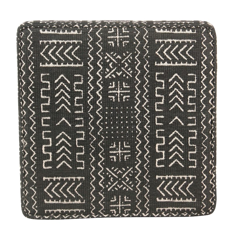 Carson Carrington Birkerod Onyx Square Ottoman with Lift Off Top