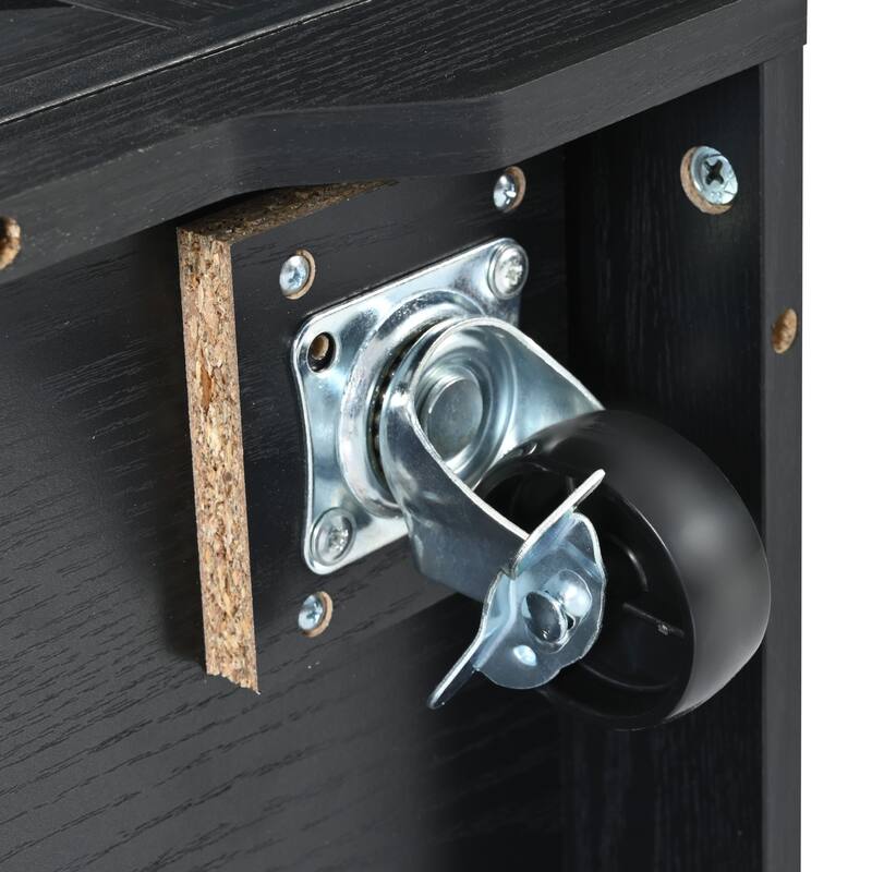 53.7" Farmhouse Kitchen Island with Power Outlet & 2 Sliding Barn Doors - Rolling Storage Cart with Drop Leaf & Spice Rack