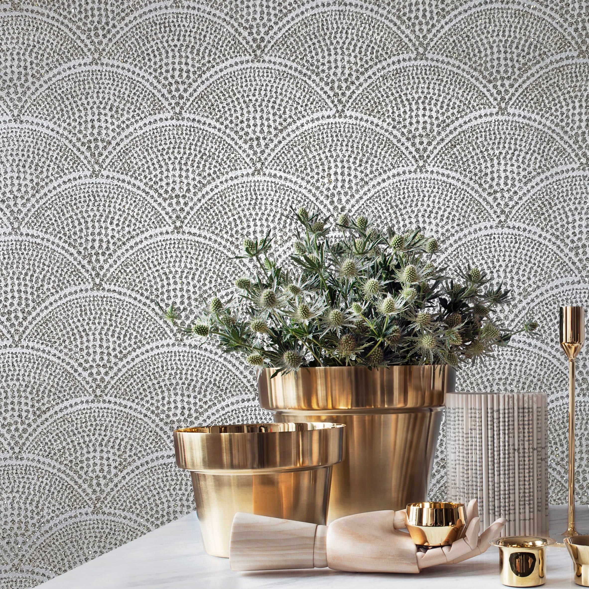 Mica Vermiculite Gray Silver Gold Arthouse Wallpaper Overstock 32019467 Arrow weave charcoal wallpaper (0). overstock com