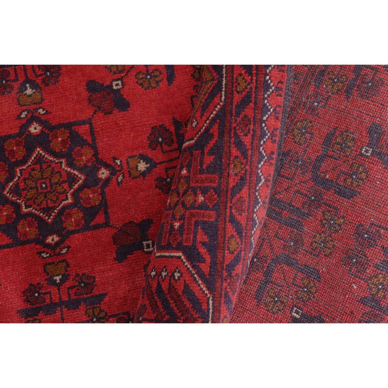 Rustic Biljik Khal Mohammadi Skye Red/Blue Rug - 4'10'' x 6'4''
