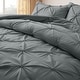 preview thumbnail 19 of 31, 3 Piece Reversible Pintuck Pinch Pleat Comforter Set, Bedding Set for All Season